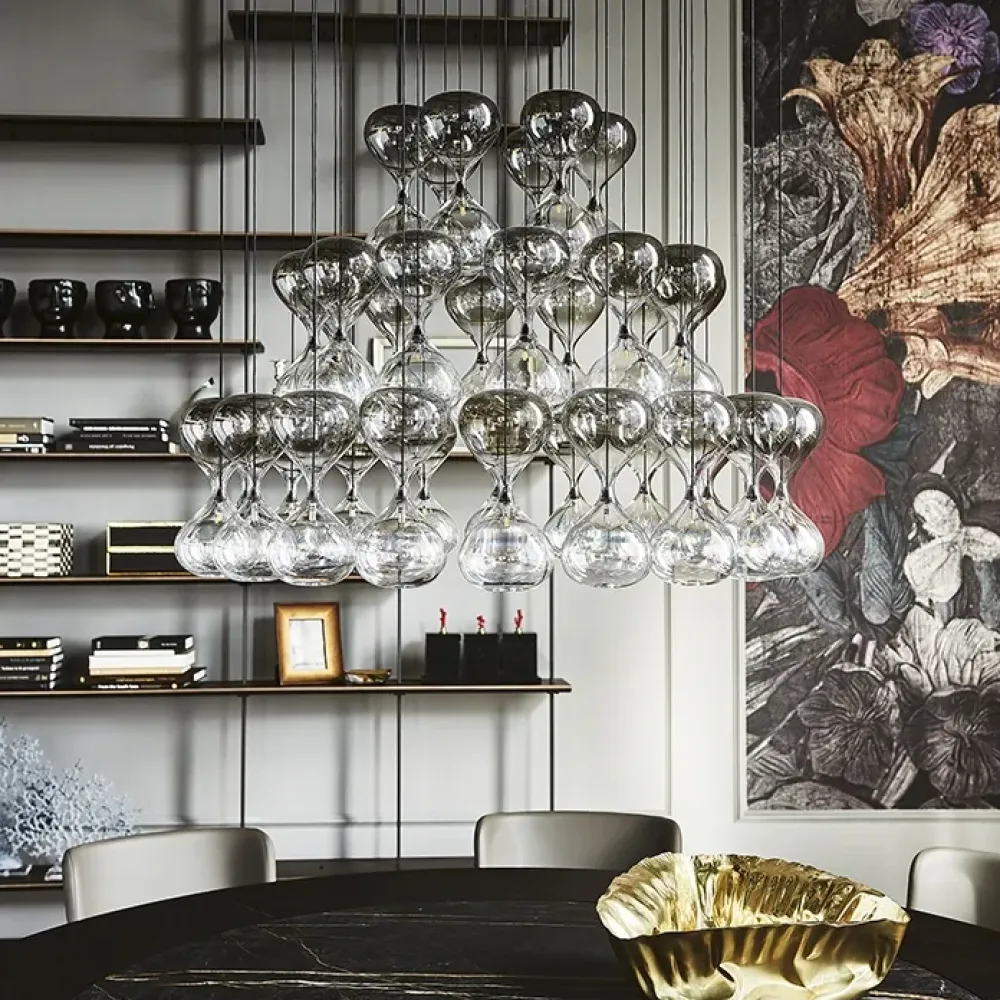 1. Design moderno ed elegante. 2. Cristallo di qualità. 3. Prezzo scontato. 4. Facile da installare. 5. Marca .^Cattelan Italia New