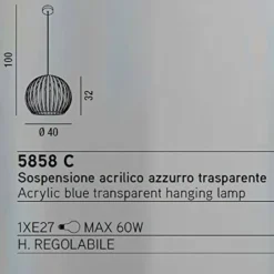 A sospensione 5858c  perenz sospensione azzurro con un ribasso esclusivo^Collezione esclusiva