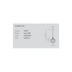 Outlet A sospensione Cleofe s10 gea luce sospensione vetro con un ribasso esclusivo Lampade A Sospensione