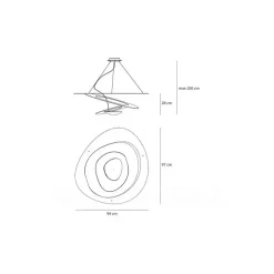 A sospensione Pirce sospensione led 44w artemide Bianco a prezzi outlet^Collezione esclusiva Clearance