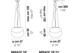Vistosi A sospensione in vetro Mirage s/p a prezzo Outlet- Lampade A Sospensione