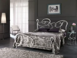 Sale Approfitta dello sconto 45% sul letto Letto in ferro battuto foglia argento made in italy di Letti
