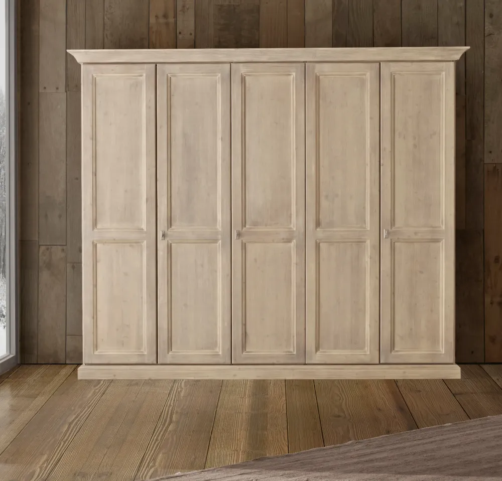 Hot Armadio Abete essence a cinque ante in Offerta Outlet Armadi
