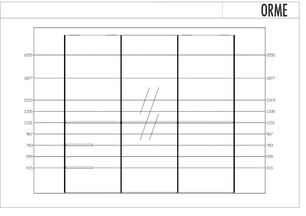 Armadio Anta liscia a tre ante in Offerta Outlet^Orme Online