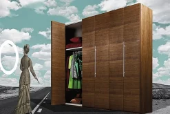 Distribuzione Grandi Marchi Armadio ante a soffietto in legno Hinghed scontato- Armadi