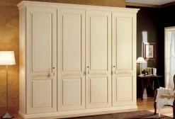 EuroDesign Armadio ante battenti in laccato opaco Armadio mod.veronese patinato avorio scontato del 35% di- Armadi