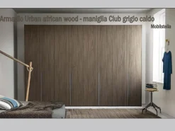 Outlet Armadio ante battenti in laminato materico Urban Mobilstella scontato 33% Armadi