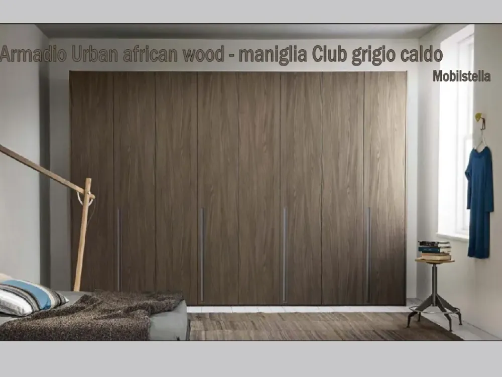 Outlet Armadio ante battenti in laminato materico Urban Mobilstella scontato 33% Armadi