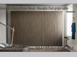 Outlet Armadio ante battenti in laminato materico Urban Mobilstella scontato 33% Armadi