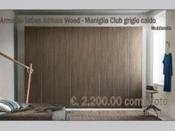Outlet Armadio ante battenti in laminato materico Urban Mobilstella scontato 33% Armadi
