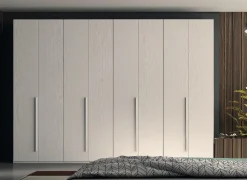 Outlet Armadio ante battenti in laminato materico White oak  di Armadi