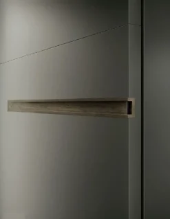 Armadio ante scorrevoli in laccato opaco Solano di^Moretti Compact Giorno Notte Clearance