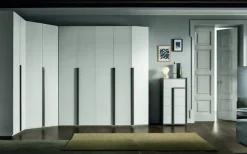 Artigianale Armadio Armadio componibile con cabina-spogliatoio in promo-sconto del 50% con ante battenti SCONTATO a PREZZI OUTLET- Armadi