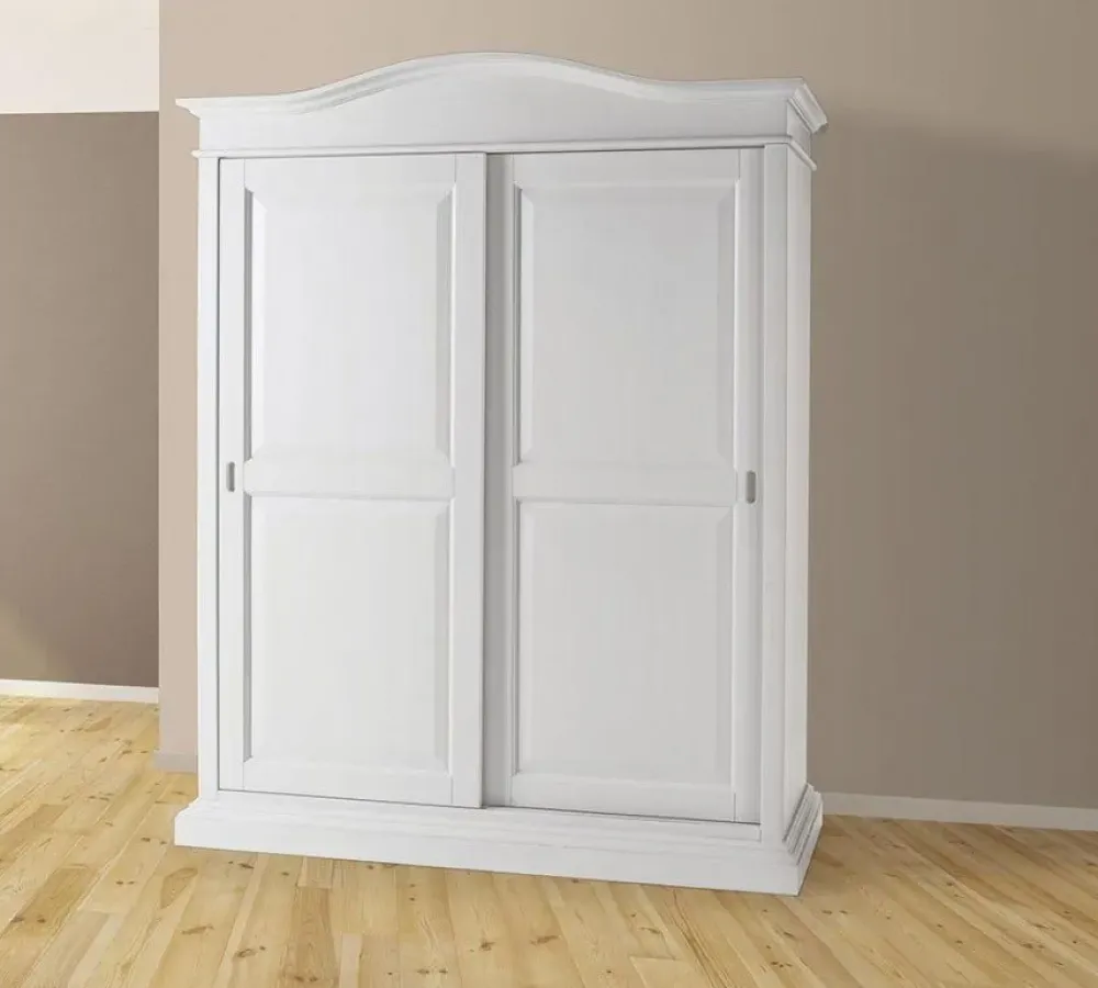 Outlet Armadio Armadio due porte scorrevoli realizzato in legno di scontato -40% Armadi