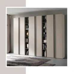 Armadio Armadio mod.ghost con librerie in promo-sconto del 50% realizzato in laminato opaco di scontato -42%^Gierre Mobili Sale
