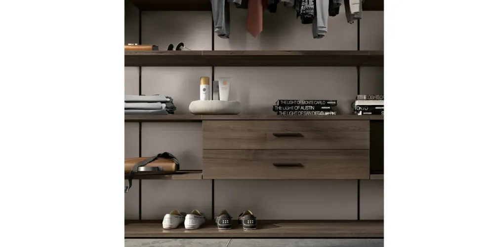 Collezione esclusiva Armadio Cabina armadio soul 1 con cabina armadio SCONTATO a PREZZI OUTLET- Armadi