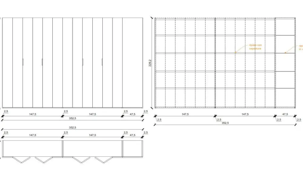 Hot Armadio modello Core apertura totale A PREZZO SCONTATO Armadi