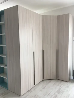 Armadio con ante battenti moderno Armadio cabina angolo olmo chiaro a prezzo scontato^Mistral Sale