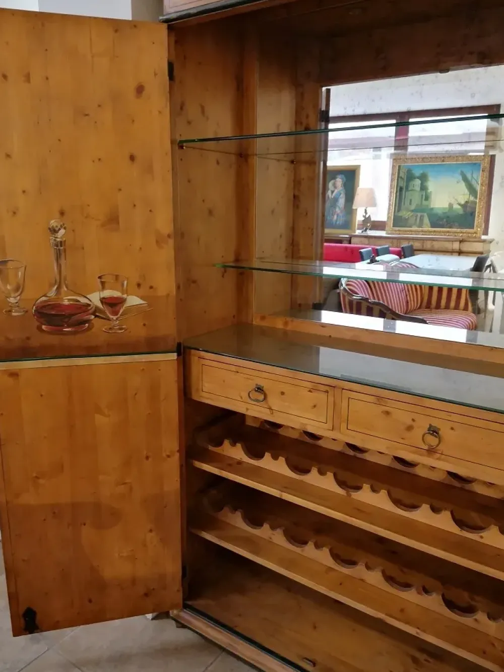 Armadio con ante battenti classico Armadio bar a prezzo scontato^Artigianale Sale