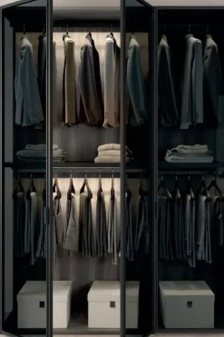 New Armadio con ante battenti modello Armadio 3aqnte vetro glass sunrise  scontato del 30% Armadi