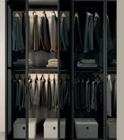 New Armadio con ante battenti modello Armadio 3aqnte vetro glass sunrise  scontato del 30% Armadi