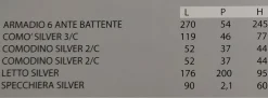 Artigianale Armadio con ante battenti moderno Silver composizione 2 a prezzo ribassato- Armadi