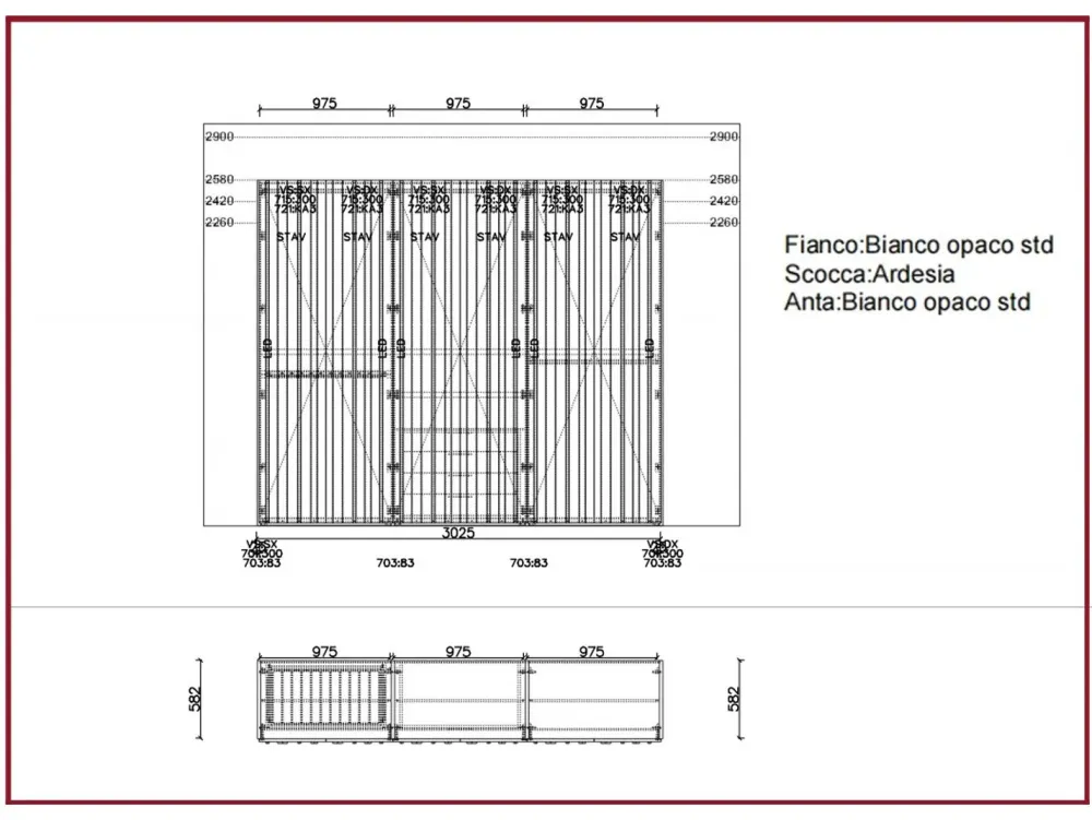 Armadio con ante battenti modello Stave scontato del 30%^Nov-bagni Online