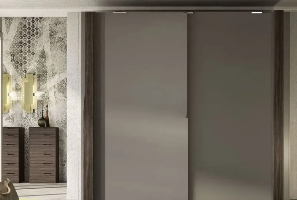 Outlet Etnico Armadio con ante scorrevoli a prezzo scontato modello Armadio etno ante scorrevoli con maniglioni infinity dark di- Armadi