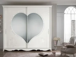 Artigianale Armadio con ante scorrevoli classico Modello cuore a prezzo scontato- Armadi