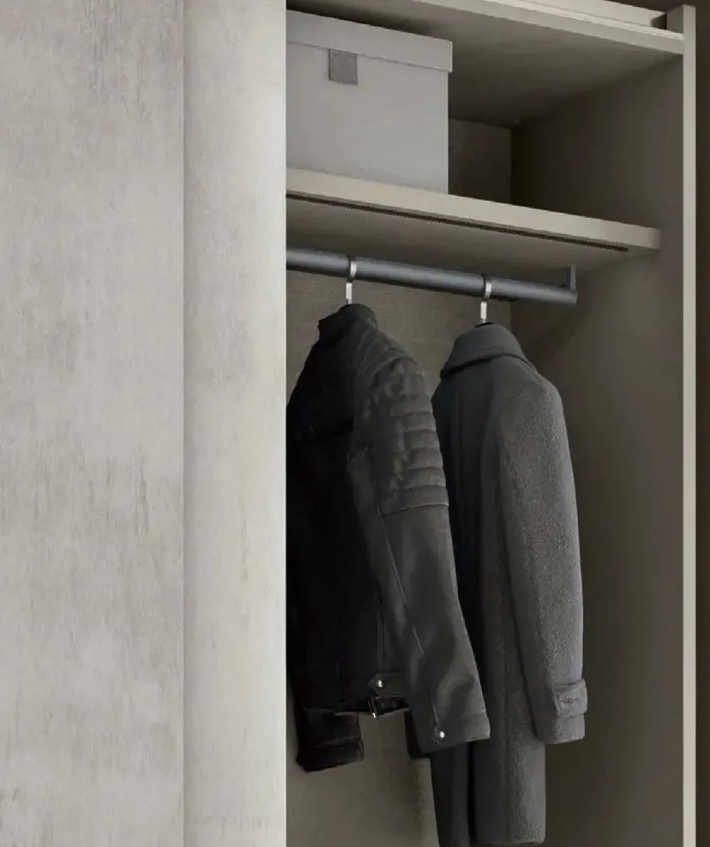 Armadio con ante scorrevoli Armadio scorrevole 4 ante maxi da 90 in ossido cemento grigio a prezzo ribassato^Colombini Casa Hot