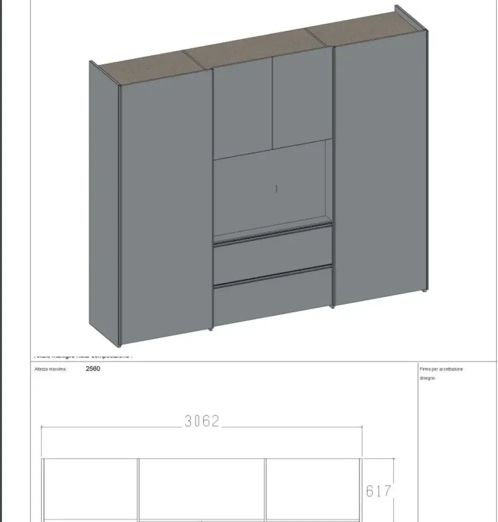 Online Armadio con ante scorrevoli modello Scorrevolo scontato del 50% Armadi