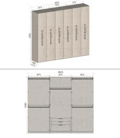 Hot Armadio design Blade di a PREZZO OUTLET -25% Armadi