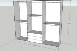 Pianca Armadio di modello Plana in laminato opaco con sconto -30%- Armadi