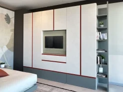 Outlet Armadio di modello Armadio con ante battenti in laminato materico con sconto -30% Armadi