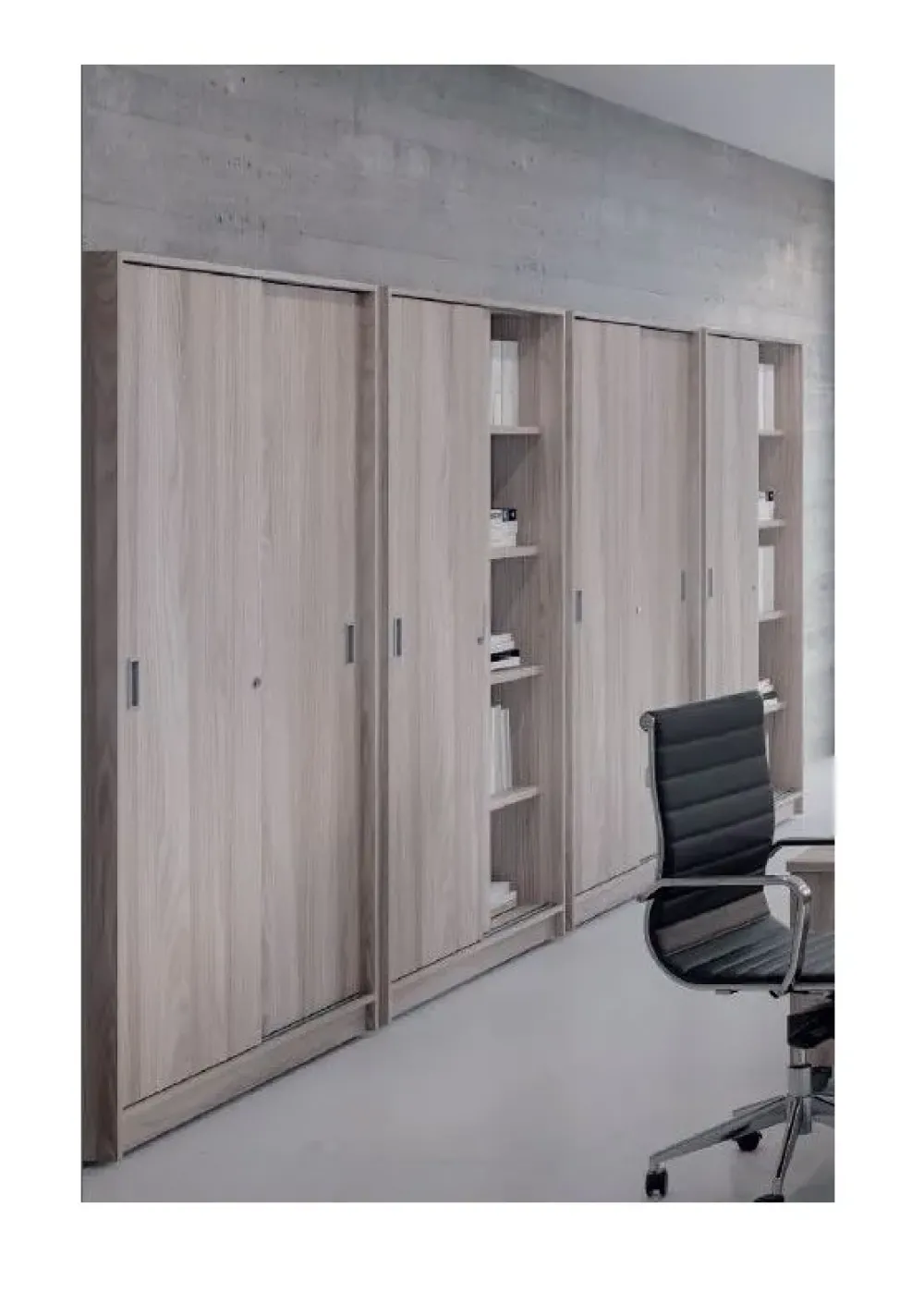 Flycom Armadio in legno Mobile armadio ante scorrevoli per ufficio con forte sconto- Arredo Ufficio