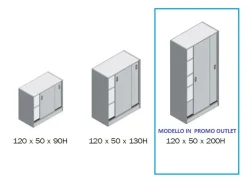 Flycom Armadio in legno Mobile armadio ante scorrevoli per ufficio con forte sconto- Arredo Ufficio