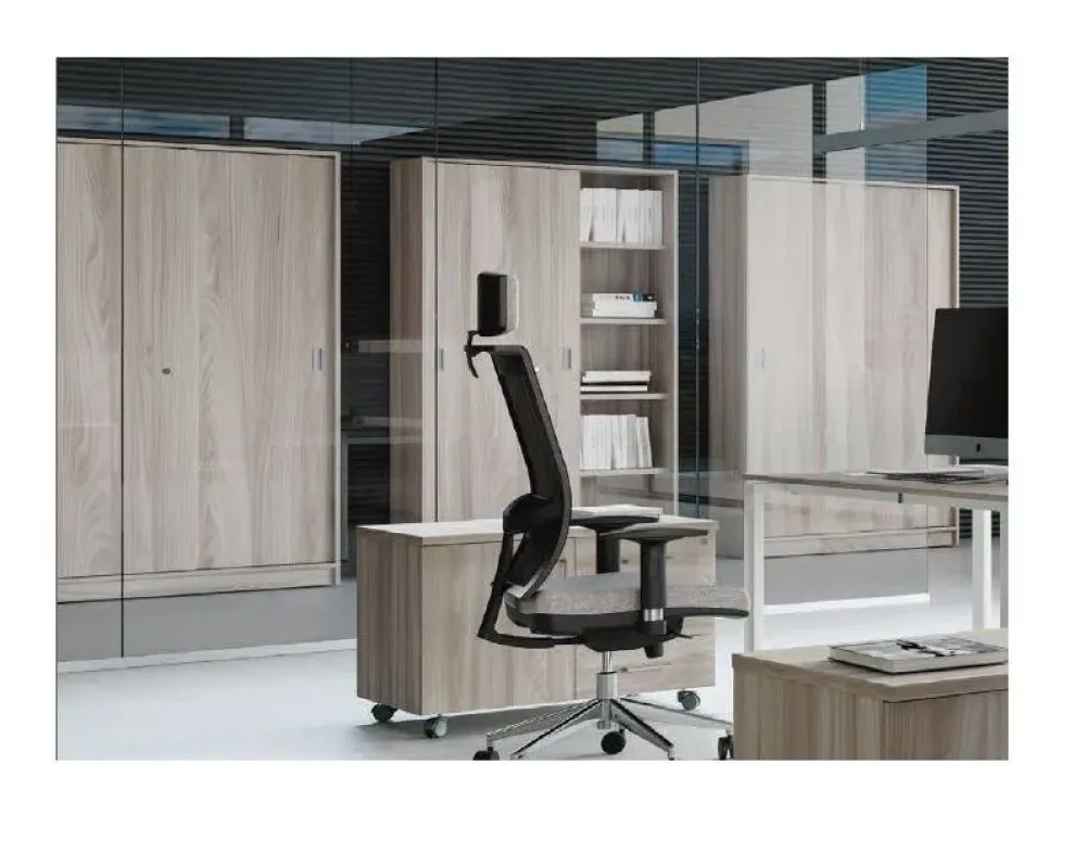 Flycom Armadio in legno Mobile armadio ante scorrevoli per ufficio con forte sconto- Arredo Ufficio
