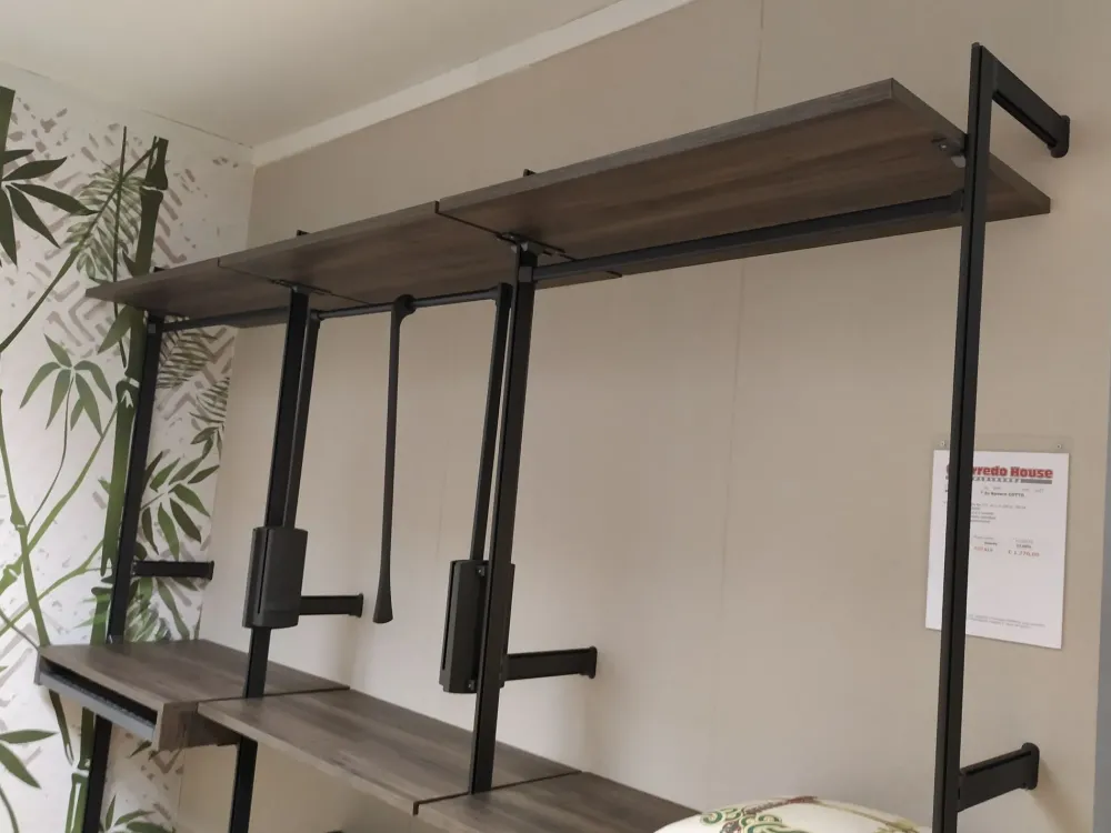 ZG Mobili Armadio Metal titanio a senza ante in Offerta Outlet- Armadi