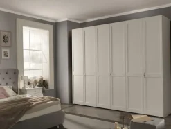 Armadio moderno, ante taverso orizzontale, laccato bianco opaco. 40% di sconto! , prezzo ribassato.^Euro Design Online