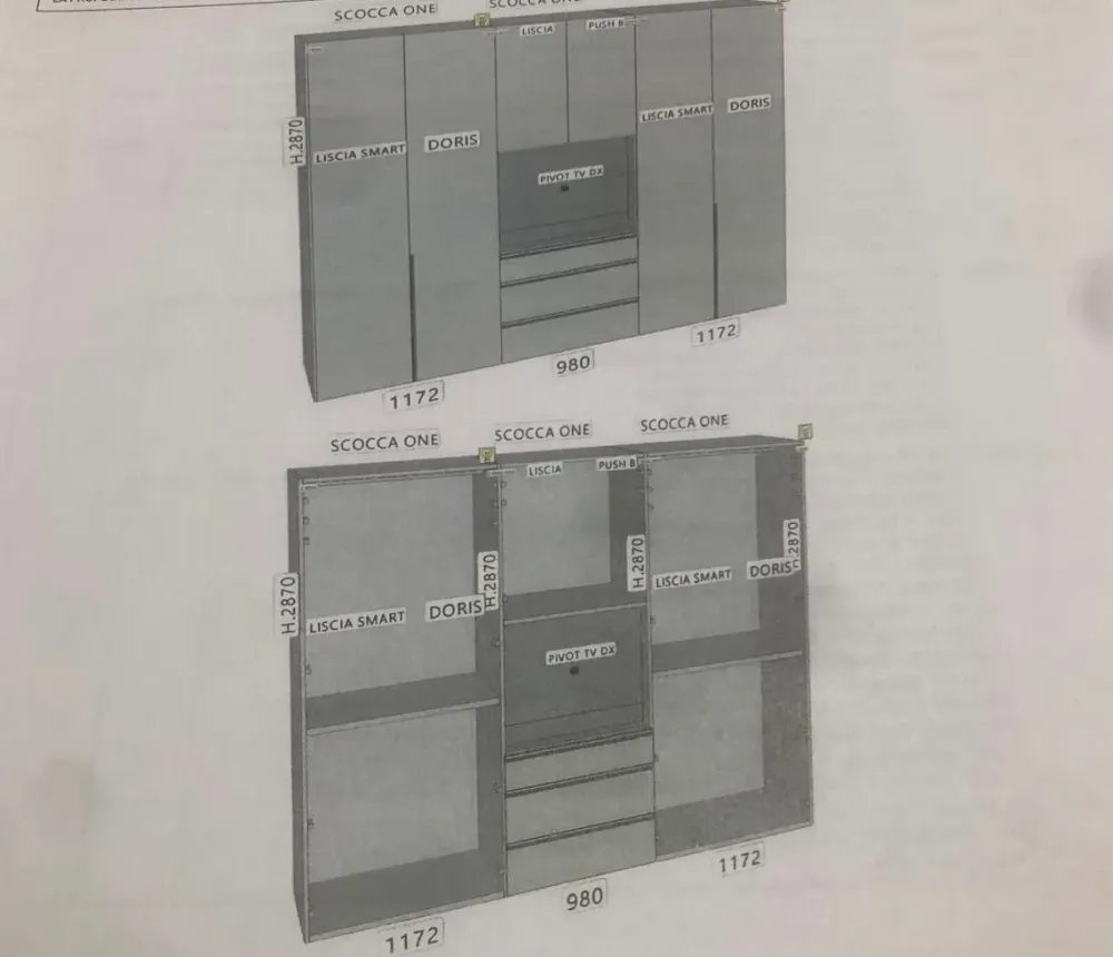 Tomasella Armadio moderno con uno sconto imperdibile- Armadi