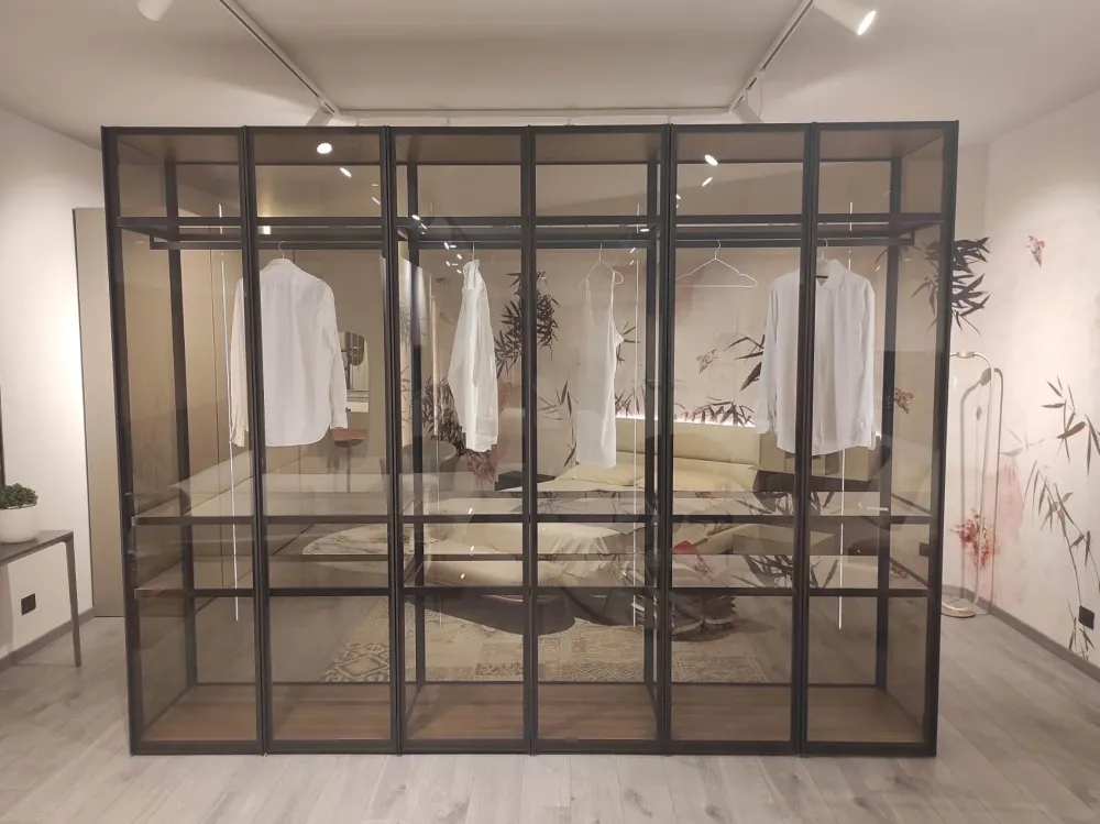 Armadio Rimmel realizzato in vetro di scontato -48% Armadi