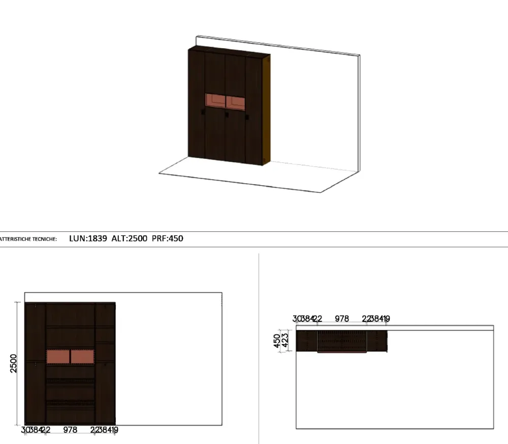 Armadio scontato 30% modello Armadio ingresso con vano giorno di^Pianca Best