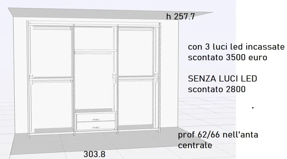 Pianca Armadio scontato 31% modello Cornice di- Armadi