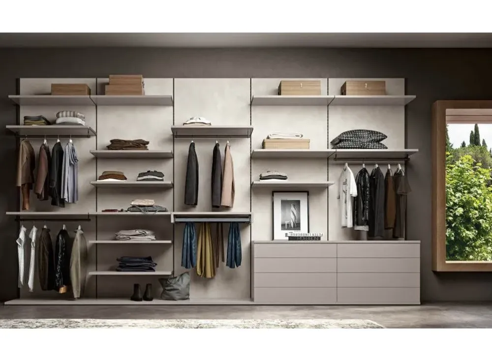 Armadio Z02 realizzato in laminato materico di scontato -40%^Artigianale Best