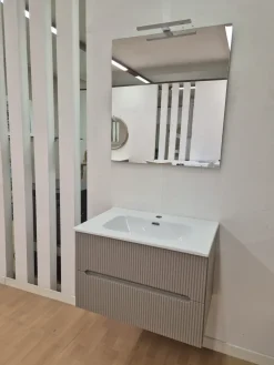 Arredamento bagno: mobile Easy cannettato a prezzo Outlet^Artigianale Online