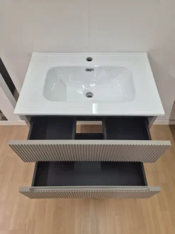 Arredamento bagno: mobile Easy cannettato a prezzo Outlet^Artigianale Online