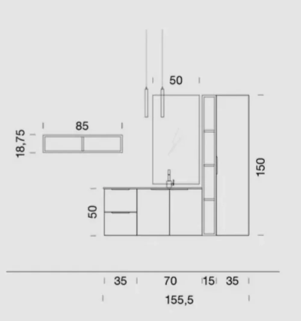 Arredamento bagno: mobile Con colonna intera in offerta^Compab Sale