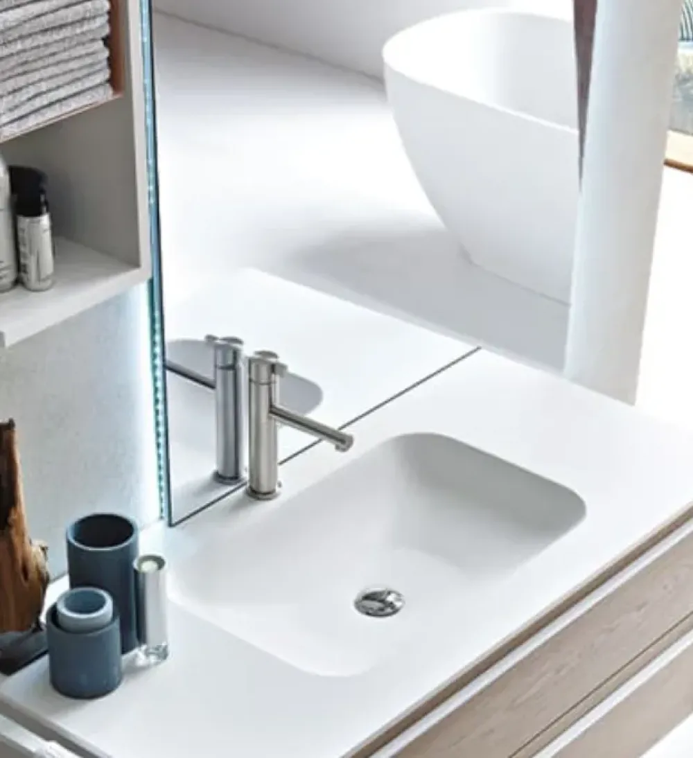 Arcom Arredamento bagno: mobile E.go con forte sconto- Mobili Bagno Sospeso
