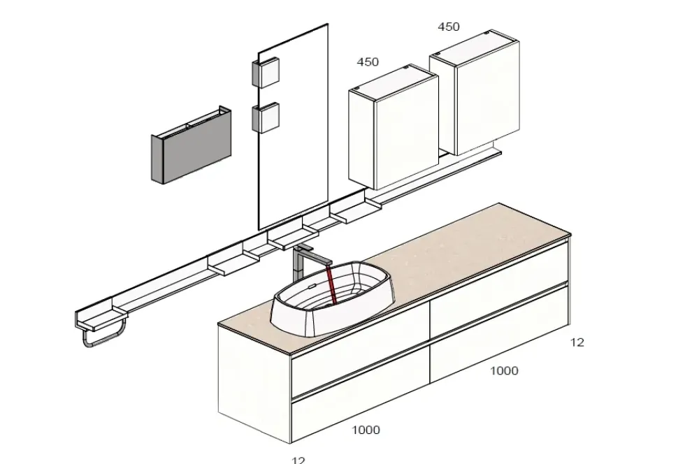Scavolini Bathrooms Arredamento bagno: mobile Rivo di scavolini a prezzo scontato- Mobili Bagno Sospeso