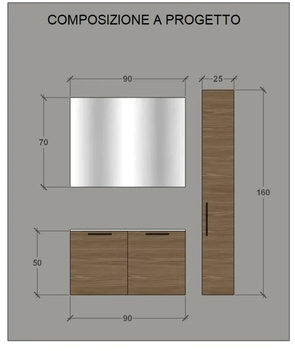 Arredamento bagno: mobile M system a prezzo scontato Mobili Bagno Sospeso